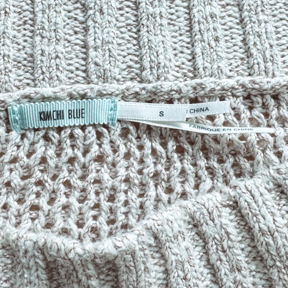 UO Kimchi Blue Kelli Off Shoulder Fall Chic Prep Sweater Cream Small - Picture 7 of 9